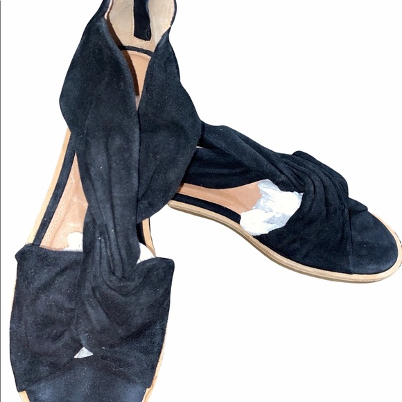 Caslon size 9M leather black sandals - Picture 1 of 7